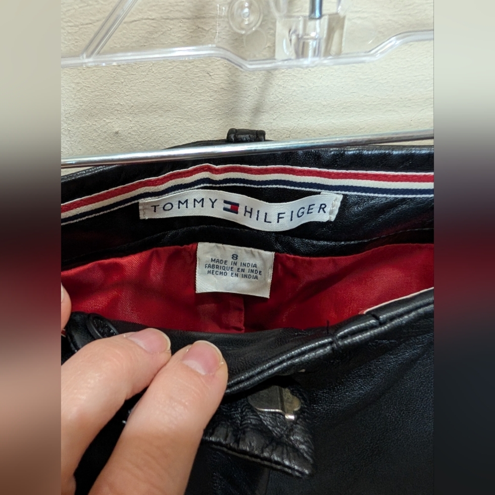 Tommy Hilfiger Black Leather Pants - Picture 6 of 13